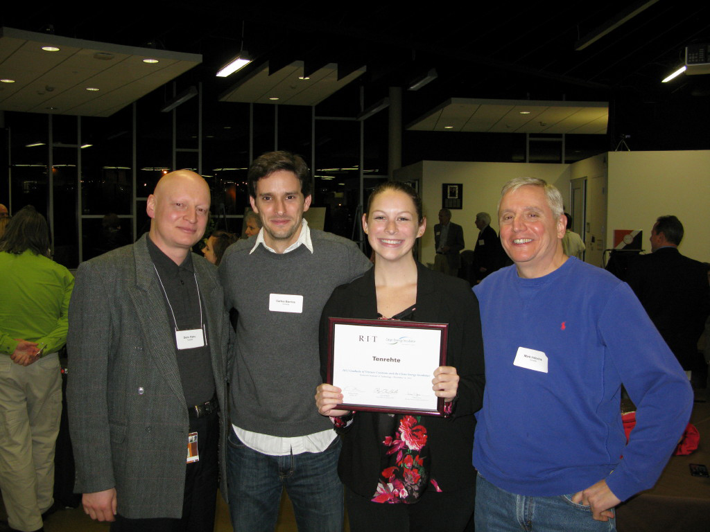 Tenrehte Team at the 2012 RIT CEI Graduation: Dorin Patru, Carlos Barrios, Jennifer Indovina, Mark Indovina