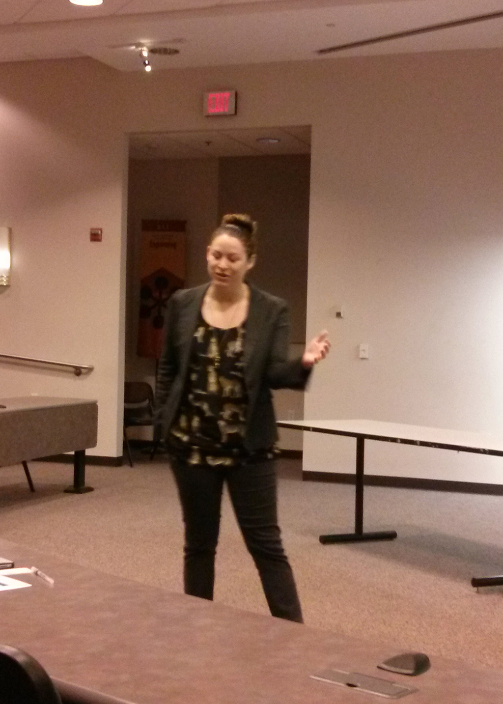 Tenrehte CEO Jennifer Indovina at the 2013 RIT IEEE Student Design Contest